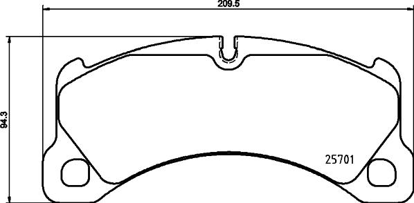 HELLA 8DB 355 043-051 - Комплект спирачно феродо, дискови спирачки vvparts.bg