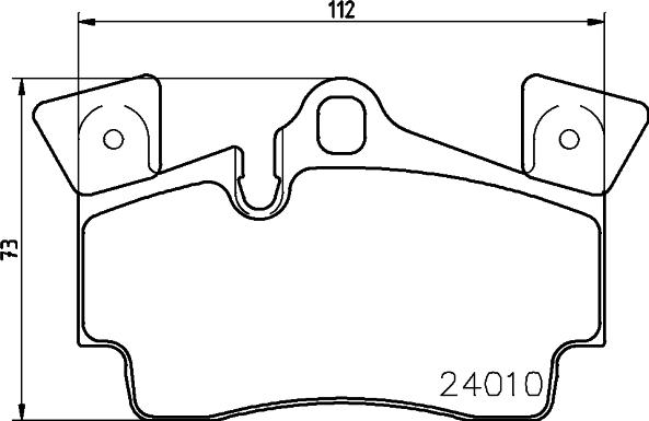 HELLA 8DB 355 043-211 - Комплект спирачно феродо, дискови спирачки vvparts.bg