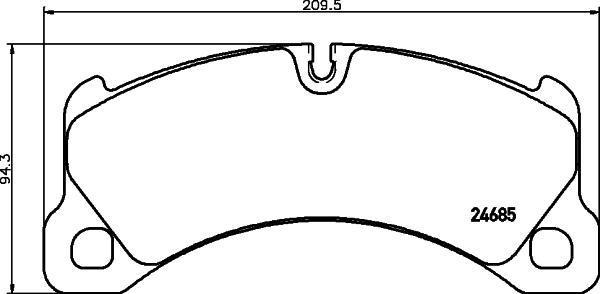 HELLA 8DB 355 042-941 - Комплект спирачно феродо, дискови спирачки vvparts.bg