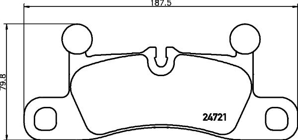 HELLA 8DB 355 042-911 - Комплект спирачно феродо, дискови спирачки vvparts.bg