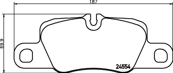 HELLA 8DB 355 042-881 - Комплект спирачно феродо, дискови спирачки vvparts.bg