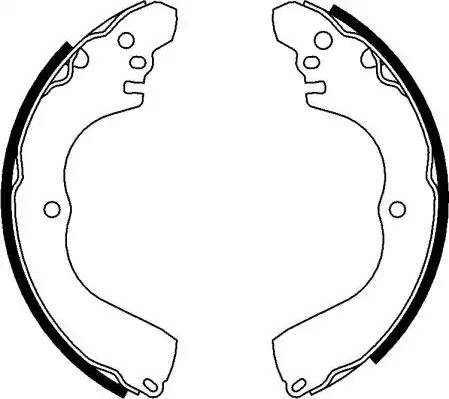 HELLA 8DB 355 050-991 - Комплект спирачна челюст vvparts.bg