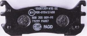 HELLA 8DB 355 009-911 - Комплект спирачно феродо, дискови спирачки vvparts.bg