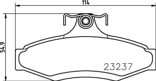 HELLA 8DB 355 009-491 - Комплект спирачно феродо, дискови спирачки vvparts.bg