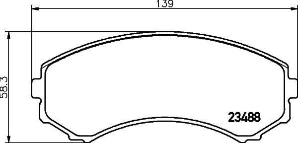 HELLA 8DB 355 009-461 - Комплект спирачно феродо, дискови спирачки vvparts.bg