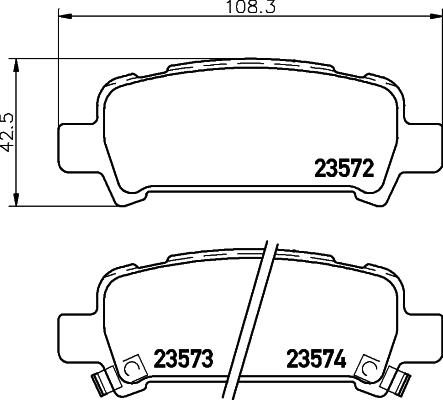 HELLA 8DB 355 029-441 - Комплект спирачно феродо, дискови спирачки vvparts.bg