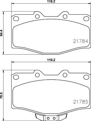 HELLA 8DB 355 009-471 - Комплект спирачно феродо, дискови спирачки vvparts.bg