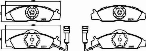 HELLA 8DB 355 009-591 - Комплект спирачно феродо, дискови спирачки vvparts.bg