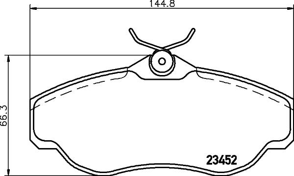 HELLA 8DB 355 009-531 - Комплект спирачно феродо, дискови спирачки vvparts.bg