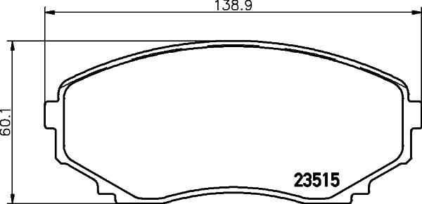 HELLA 8DB 355 009-641 - Комплект спирачно феродо, дискови спирачки vvparts.bg