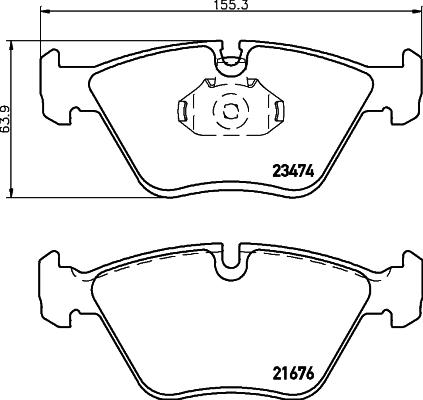 HELLA 8DB 355 009-651 - Комплект спирачно феродо, дискови спирачки vvparts.bg