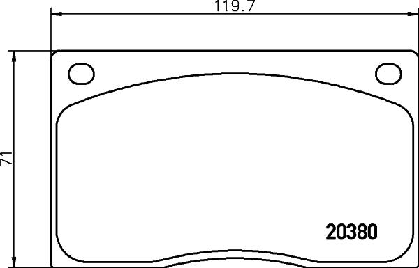 HELLA 8DB 355 009-611 - Комплект спирачно феродо, дискови спирачки vvparts.bg