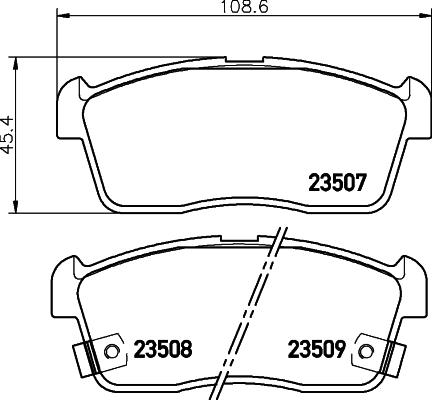 HELLA 8DB 355 009-631 - Комплект спирачно феродо, дискови спирачки vvparts.bg