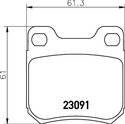 HELLA 8DB 355 009-041 - Комплект спирачно феродо, дискови спирачки vvparts.bg