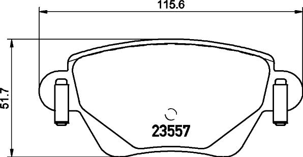HELLA 8DB 355 009-081 - Комплект спирачно феродо, дискови спирачки vvparts.bg