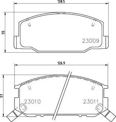 HELLA 8DB 355 009-831 - Комплект спирачно феродо, дискови спирачки vvparts.bg