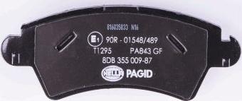 HELLA 8DB 355 009-871 - Комплект спирачно феродо, дискови спирачки vvparts.bg
