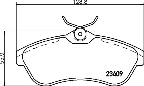 HELLA 8DB 355 009-321 - Комплект спирачно феродо, дискови спирачки vvparts.bg