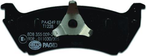 HELLA 8DB 355 009-241 - Комплект спирачно феродо, дискови спирачки vvparts.bg