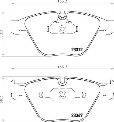 HELLA 8DB 355 009-271 - Комплект спирачно феродо, дискови спирачки vvparts.bg