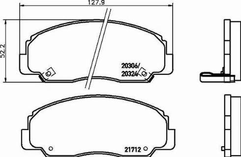 HELLA 8DB 355 009-791 - Комплект спирачно феродо, дискови спирачки vvparts.bg