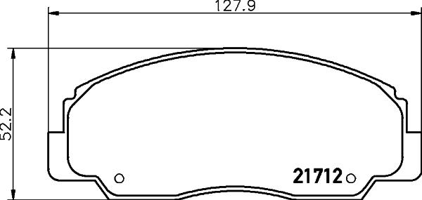 HELLA 8DB 355 009-781 - Комплект спирачно феродо, дискови спирачки vvparts.bg