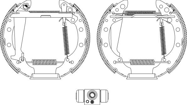 HELLA 8DB 355 004-961 - Комплект спирачна челюст vvparts.bg