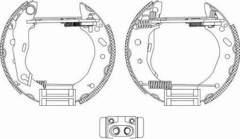 HELLA 8DB 355 004-451 - Комплект спирачна челюст vvparts.bg