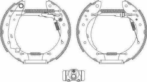 HELLA 8DB 355 004-501 - Комплект спирачна челюст vvparts.bg