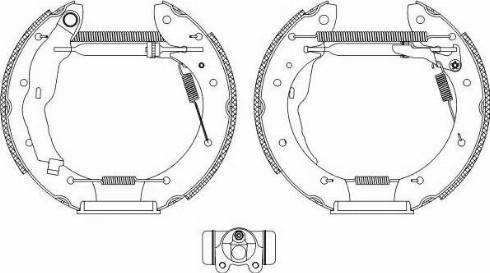 HELLA 8DB 355 004-621 - Комплект спирачна челюст vvparts.bg