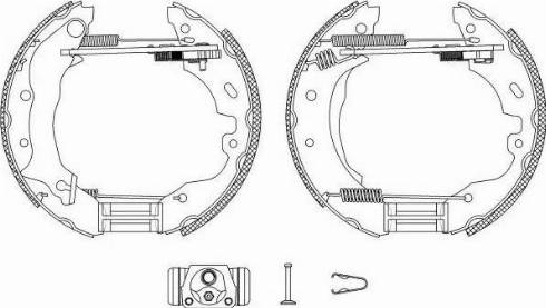 HELLA 8DB 355 004-101 - Комплект спирачна челюст vvparts.bg