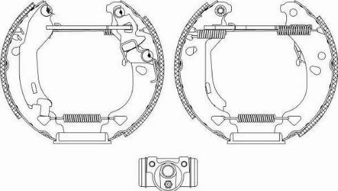 HELLA 8DB 355 004-341 - Комплект спирачна челюст vvparts.bg