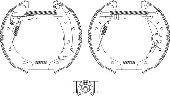 HELLA 8DB 355 004-351 - Комплект спирачна челюст vvparts.bg