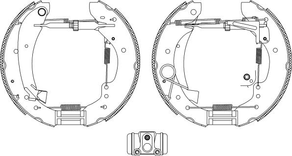 HELLA 8DB 355 004-231 - Комплект спирачна челюст vvparts.bg