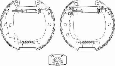 HELLA 8DB 355 004-701 - Комплект спирачна челюст vvparts.bg