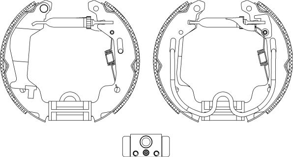 HELLA 8DB 355 004-781 - Комплект спирачна челюст vvparts.bg