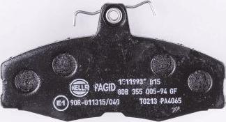 HELLA 8DB 355 005-941 - Комплект спирачно феродо, дискови спирачки vvparts.bg