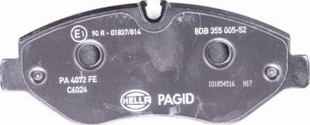 HELLA 8DB 355 005-521 - Комплект спирачно феродо, дискови спирачки vvparts.bg
