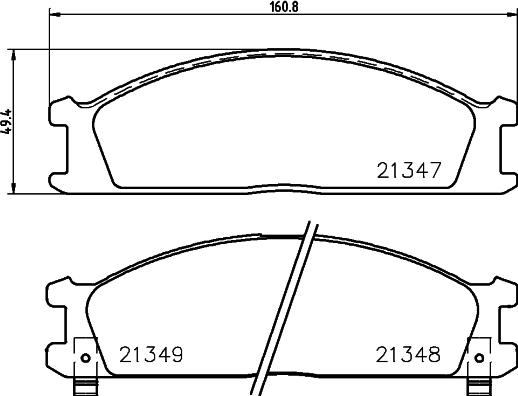 HELLA 8DB 355 005-651 - Комплект спирачно феродо, дискови спирачки vvparts.bg