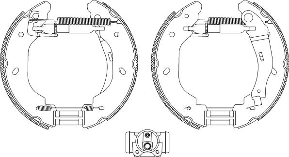 HELLA 8DB 355 005-081 - Комплект спирачна челюст vvparts.bg