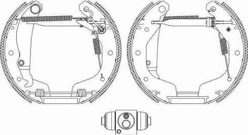 HELLA 8DB 355 005-031 - Комплект спирачна челюст vvparts.bg