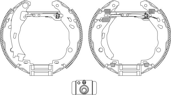 HELLA 8DB 355 005-111 - Комплект спирачна челюст vvparts.bg