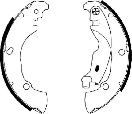 HELLA 8DB 355 005-171 - Комплект спирачна челюст vvparts.bg