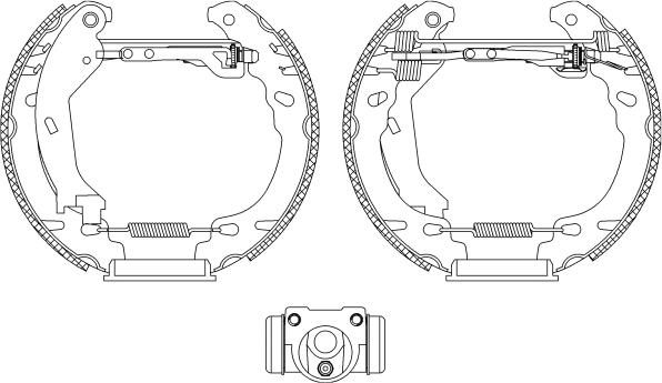 HELLA 8DB 355 005-261 - Комплект спирачна челюст vvparts.bg