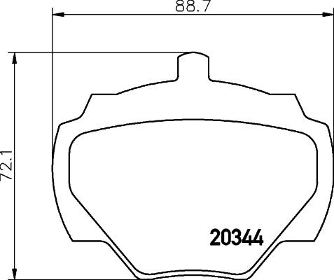 HELLA 8DB 355 005-791 - Комплект спирачно феродо, дискови спирачки vvparts.bg