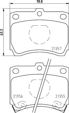 HELLA 8DB 355 005-741 - Комплект спирачно феродо, дискови спирачки vvparts.bg