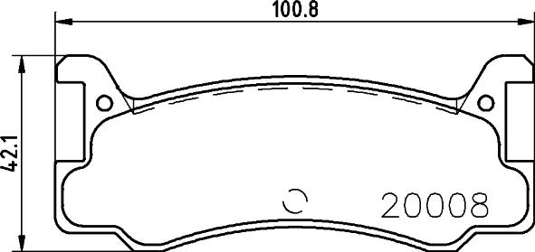 HELLA 8DB 355 005-701 - Комплект спирачно феродо, дискови спирачки vvparts.bg