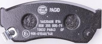 HELLA 8DB 355 030-391 - Комплект спирачно феродо, дискови спирачки vvparts.bg
