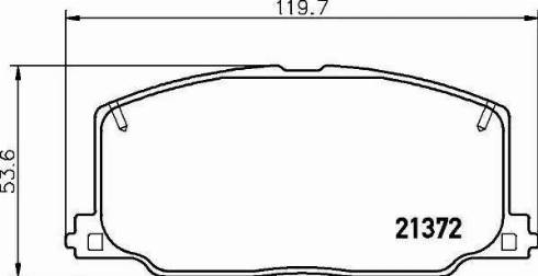 HELLA 8DB 355 005-771 - Комплект спирачно феродо, дискови спирачки vvparts.bg