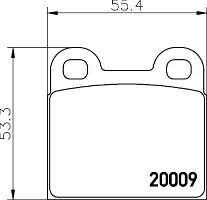 HELLA 8DB 355 006-991 - Комплект спирачно феродо, дискови спирачки vvparts.bg